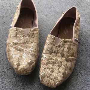 TOMS Rose Gold Sequin Classics
